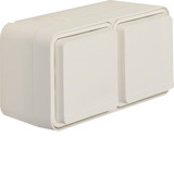 Berker 47843512 Steckdose Schuko 2fach waagerecht mit Klappdeckel 2 Schieber W.1. polarweiß