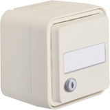 Berker 47893502 Steckdose Schuko mit Klappd.. Beschriftungsfeld. gl.Schließung AP W.1 polarweiß