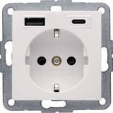 Berker 48148982 Steckdose SCHUKO/USB AC 20W PD S1 w gl