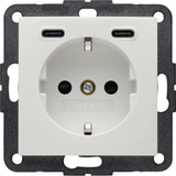 Berker 48158989 Steckdose SCHUKO/USB CC 20W PD S1 pw gl
