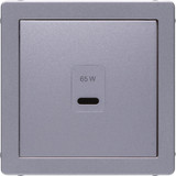 Berker 48606084 Zentralstück für USB Q.x. aluminium samt. lackiert