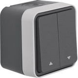 Berker 50753535 Jalousie-Serientaster mit Aufdruck Symbol Pfeil AP W.1 ECO grau