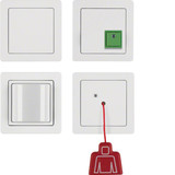 Berker 52006089 Notruf-Set mit Rahmen Q.1 polarweiß. samt