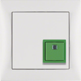 Berker 52016099 Abstelltaster mit Rahmen Q.3 polarweiß. samt