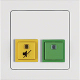 Berker 52056099 Abstell-/Anwesenheitstaster mit Rahmen Q.3 polarweiß. samt