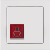 Berker 52066099 Ruftaster mit Rahmen Q.3 polarweiß. samt