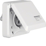 Berker 568101 CEE Steckdose 3-polig Eb 16 A mit Klappdeckel Verbindungssysteme polarweiß