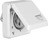 Berker 578501 CEE Steckdose 5-polig Eb 16 A mit Klappdeckel Verbindungssysteme polarweiß