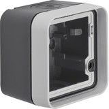 Berker 6118913505 Gehäuseunterteil 1fach mit Rahmen und Leitungseinführungen AP W.1 grau