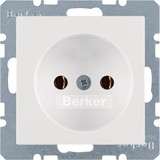 Berker 6161036089 Steckdose ohne Schutzkontakt Q.x polarweiß. samt