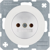 Berker 6167032089 Steckdose ohne Schutzkontakt R.1/R.3 polarweiß. glänzend