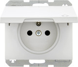 Berker 6768777109 Steckdose mit Schutzkontaktstift und Klappdeckel K.1 polarweiß glänzend