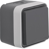 Berker 6768813515 Steckdose mit Schutzkontaktstift. erh. BS und Klappdeckel AP W.1 grau