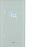 Berker 75642030 Glas-Sensor 2fach mit Temperaturregler TS Sensor. polarweiß