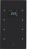 Berker 75643035 Glas-Sensor 3fach mit Temperaturregler TS Sensor. schwarz