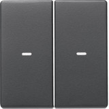 Berker 80960326 Abdeckung für Tastsensor-Modul 2fach mit Linse Q.x anthrazit. samt
