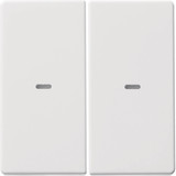 Berker 80960329 Abdeckung für Tastsensor-Modul 2fach mit Linse Q.x polarweiß. samt