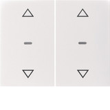 Berker 80961379 Abdeckung für Tastsensor-Modul 2fach mit Pfeil-Symbol K.x polarweiß