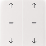 Berker 80961389 Abdeckung für Tastsensor-Modul 2fach mit Pfeil-Symbol S.1/B.x polarweiß glänzend