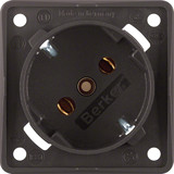 Berker 841852521 Steckdose Schuko 45°. mit Schraubklemmen. Integro Modul-Einsätze. braun m.