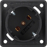 Berker 8418525 Steckdose Schuko 45°. mit Schraubklemmen. Integro Modul-Einsätze. schwarz m.
