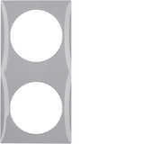 Berker 918262507 Rahmen 2fach. Integro Flow. grau glänzend
