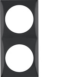 Berker 918262510 Rahmen 2fach. Integro Flow. schwarz glänzend