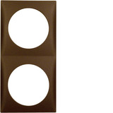 Berker 918262511 Rahmen 2fach. Integro Flow. braun matt