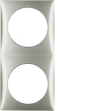 Berker 918262524 Rahmen 2fach. Integro Flow. edelstahl matt. lackiert