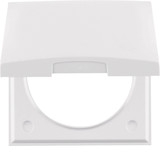 Berker 918282509 Rahmen mit Klappdeckel. Integro Flow/Pure. polarweiß glänzend