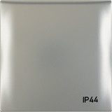 Berker 918282568 Rahmen mit Klappdeckel und Aufdruck IP44. Integro Flow. chrom m.. lackiert