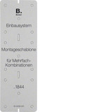 Berker 91844 Montageschablone 3fach. Karton. Integro Modul-Einsätze. grau. Karton