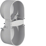 Berker 9191502 Berührungsschutzdose 2fach. Integro Modul-Einsätze. grau