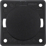 Berker 936522510 Ausschalter 2-polig mit Aufdruck 0. Integro - Design Flow/Pure. schwarz gl.