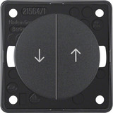 Berker 936532505 Jalousie-Serientaster mit Aufdruck Symbol Pfeile. Integro Flow/Pure. anthr. mt.