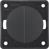 Berker 936752505 Serientaster. 2 Schließer. gem. Eingangskl.. Integro Flow/Pure. anthr. mt.