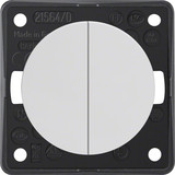 Berker 936752509 Serientaster. 2 Schließer. gem. Eingangskl.. Integro Flow/Pure. polarw. gl.