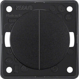 Berker 936752510 Serientaster. 2 Schließer. gem. Eingangskl.. Integro Flow/Pure. schw. gl.