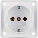 Berker 941852502 Steckdose Schuko. mit Schraubklemmen. Integro Modul-Einsätze. polarw. m.