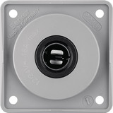 Berker 945172507 Steckdose 12 V. Integro Modul-Einsätze. grau glänzend