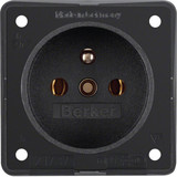 Berker 9619505 Steckd. m. Schutzk.stift Frankr./Belg.. erh. BS. S.-kl.. Int. Eins.. schw. m.