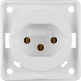 Berker 962492502 Steckdose m. Schutzkontakt SCHWEIZ Typ 13. S.-kl.. Integro Modul-Einsätze. pw m.