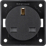 Berker 9626205 Steckd. m. Schutzk. British St.. erh. Ber.schutz. S.-kl.. Int. Eins.. schw. m.