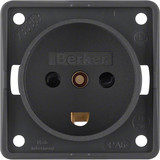 Berker 962722505 Steckd. m. Schutzk. DÄNEMARK. erh. Ber.schutz. S.-kl.. Int. Einsätze. anthr. m.