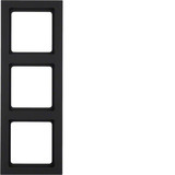 Berker MAN0203323 Rahmen 3fach Q.3 tiefschwarz matt. lackiert