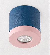 Bioledex PIKKO Deckenleuchte GU10 Aufbau 100mm Deckenspot Marine Blau /Pink Anschrauben oder Kleben