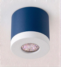 Bioledex PIKKO Deckenleuchte GU10 Aufbau 100mm Deckenspot Marine Blau /Weiß Anschrauben oder Kleben