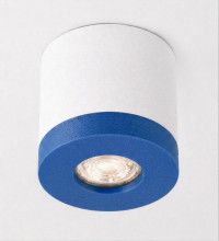 Bioledex PIKKO Deckenleuchte GU10 Aufbau 100mm Deckenspot Weiß /Blau Anschrauben oder Kleben