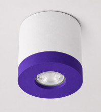 Bioledex PIKKO Deckenleuchte GU10 Aufbau 100mm Deckenspot Weiß /Lila Anschrauben oder Kleben