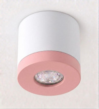 Bioledex PIKKO Deckenleuchte GU10 Aufbau 100mm Deckenspot Weiß /Pink Anschrauben oder Kleben